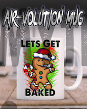 B153 Personalized Airbrush Gingerbreadman Get Baked Ceramic Coffee Mug