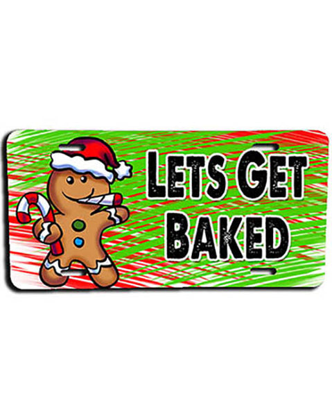 B153 Personalized Airbrush Gingerbread Man License Plate Tag