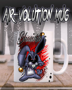 B174 Personalized Airbrush Evil Rabbit Ceramic Coffee Mug