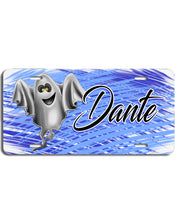 B199 Digitally Airbrush Painted Personalized Custom Ghost   Auto License Plate Tag