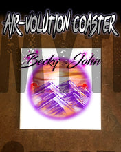 E014 Personalized Airbrush Sunset Mountain Landscape Ceramic Coaster