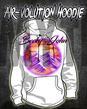 E014 custom personalized airbrush Mountain sunset Scene Hoodie Sweatshirt
