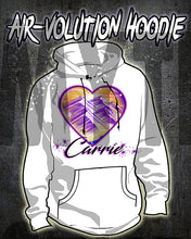 E016 custom personalized airbrush Heart Mountain sunset Scene Hoodie Sweatshirt