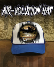 E021 Personalized Airbrush Urban city Graffiti Landscape Snapback Trucker Hat
