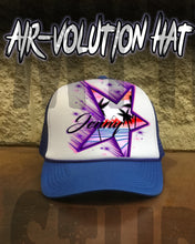 E025 Personalized Airbrush Palm Trees Beach Landscape Snapback Trucker Hat