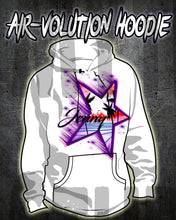 E025 Personalized Airbrush Palm Trees Beach Landscape Hoodie Sweatshirt