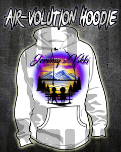 E028 Personalized Airbrush Kids Silhouette Hoodie Sweatshirt