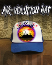 E030 Personalized Airbrush Carnival Ferris Wheel Snapback Trucker Hat