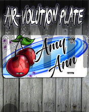 F003 Personalized Airbrushed Best Friend Cherries License Plate Tag