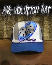 F008 Personalized Airbrushed Dice Snapback Trucker Hat