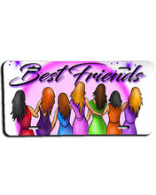 F010 Personalized Airbrushed Stick Figure Girls License Plate Tag