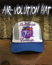 F011 Personalized Airbrushed Stick Figure Girls Snapback Trucker Hat