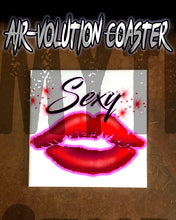F012 Personalized Airbrushed Sexy Lips Ceramic Coaster