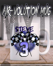 F013 Personalized Airbrushed Racing Ceramic Coffee Mug