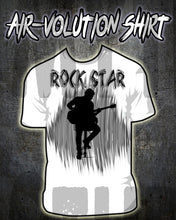 F016 Personalized Airbrushed Guitar Music Tee Shirt