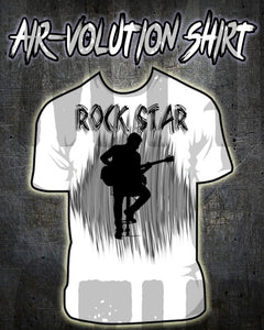F016 Personalized Airbrushed Guitar Music Tee Shirt