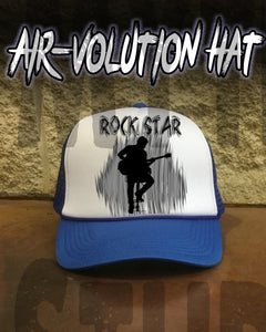 F016 Personalized Airbrushed Guitar Music Snapback Trucker Hat