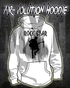 F016 Personalized Airbrushed Guitar Music Hoodie Sweatshirt