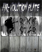F016 Personalized Airbrushed Guitar Music License Plate Tag