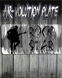 F016 Personalized Airbrushed Guitar Music License Plate Tag