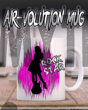 F017 Personalized Airbrushed Rock Star Ceramic Coffee Mug