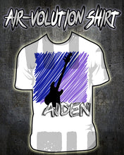 F020 Personalized Airbrushed Guitar Tee Shirt