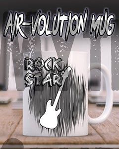 F021 Personalized Airbrushed Guitar Ceramic Coffee Mug
