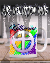 F028 Personalized Airbrushed Christian Cross Ceramic Coffee Mug