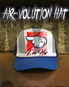 F035 Personalized Airbrushed Hand Snapback Trucker Hat