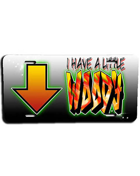 F036 Personalized Airbrushed Arrow License Plate Tag
