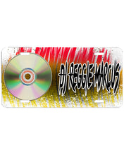 F052 Digitally Airbrush Painted Personalized Custom CD DJ    Auto License Plate Tag