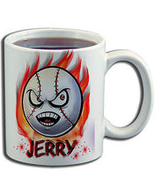 G001 Personalized Airbrush Baseball Ceramic Coffee Mug