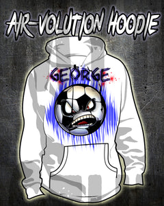 G002 Personalized Airbrush Soccer Ball Hoodie Sweatshirt