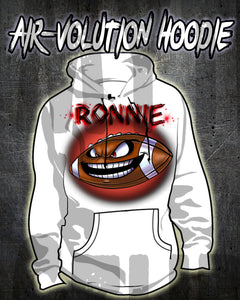 G003 Personalized Airbrush Football Hoodie Sweatshirt