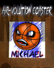 G004 Personalized Airbrush Basketball Ceramic Coaster