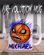 G004 Personalized Airbrush Basketball Ceramic Coffee Mug