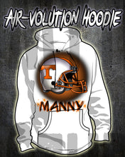 G006 Personalized Airbrush Football Helmet Hoodie Sweatshirt