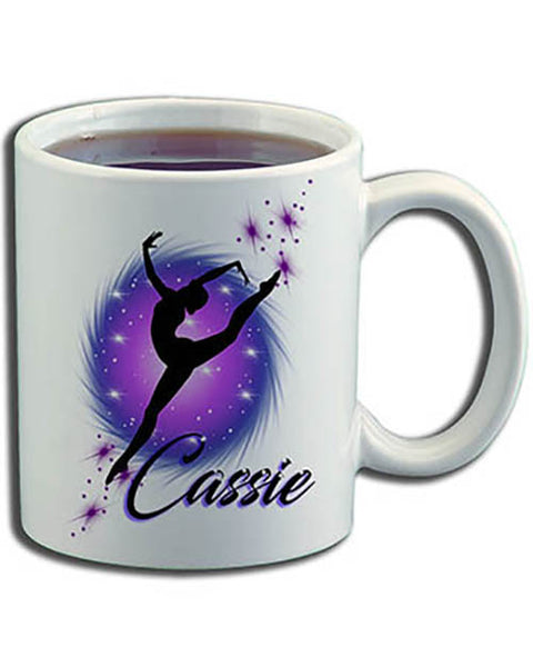 G007 Personalized Airbrush Dancer Ceramic Coffee Mug