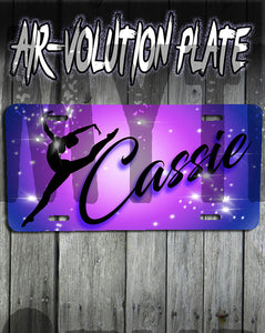G007 Personalized Airbrush Dancer License Plate Tag