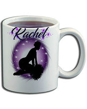G010 Personalized Airbrush Cheerleader Ceramic Coffee Mug