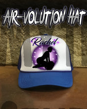 G010 Personalized Airbrush Cheerleader Snapback Trucker Hat
