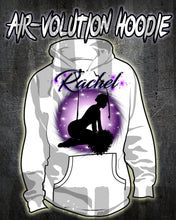 G010 Personalized Airbrush Cheerleader Hoodie Sweatshirt