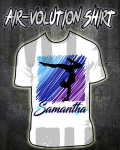 G012 Personalized Airbrush Gymnastics Tee Shirt