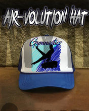 G013 Personalized Airbrush Gymnastics Snapback Trucker Hat