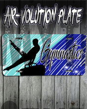 G013 Personalized Airbrush Gymnastics License Plate Tag