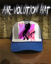G014 Personalized Airbrush Singer Musician Snapback Trucker Hat
