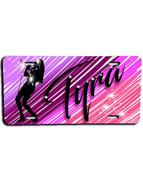 G014 Personalized Airbrush Singer Musician License Plate Tag