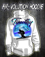 G015 Personalized Airbrush Skiing Hoodie Sweatshirt