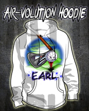 G016 Personalized Airbrush Golfing Hoodie Sweatshirt