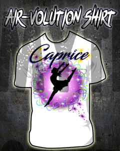 G018 Personalized Airbrush Dancer Tee Shirt
